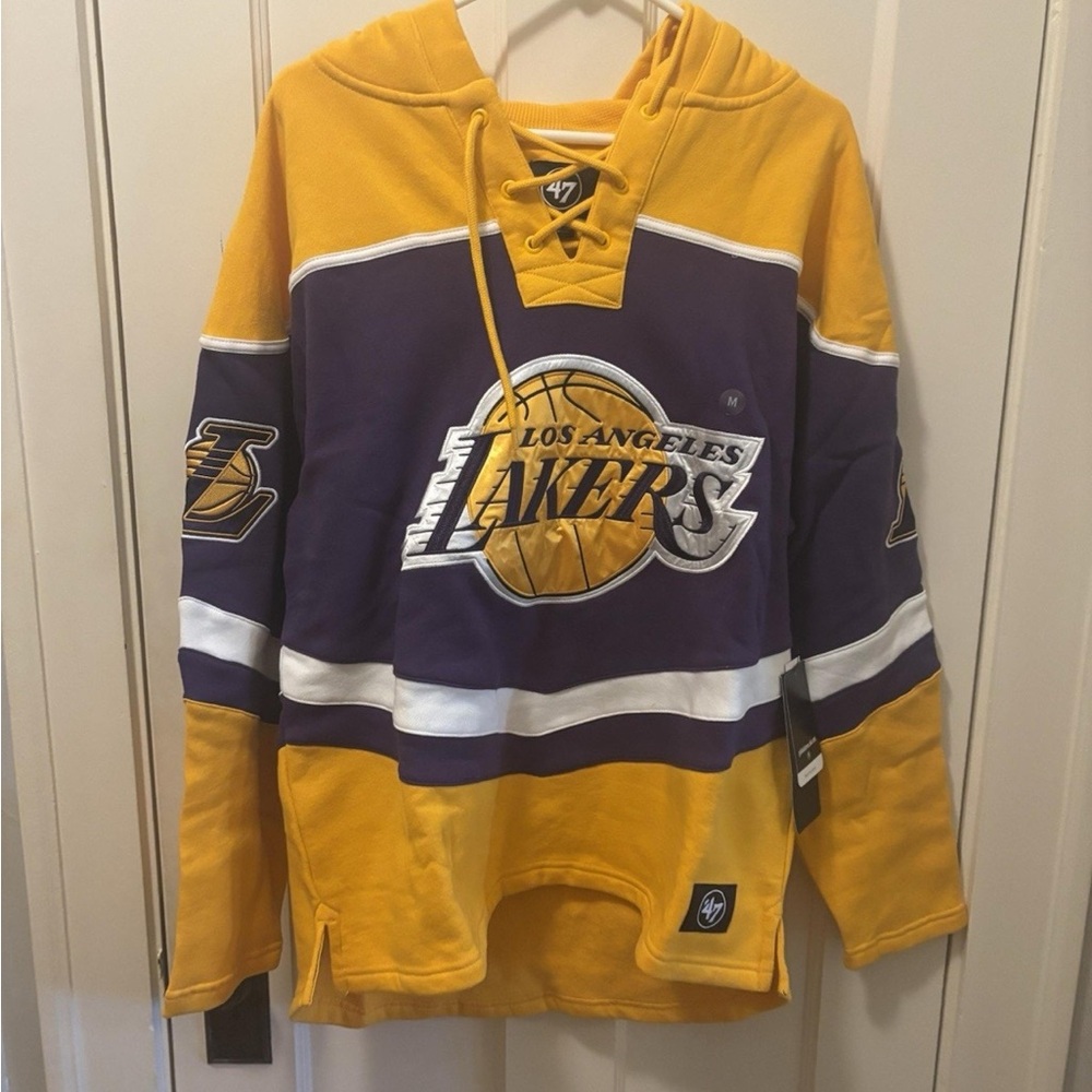 47 Brand Yellow and Purple Lakers Pullover